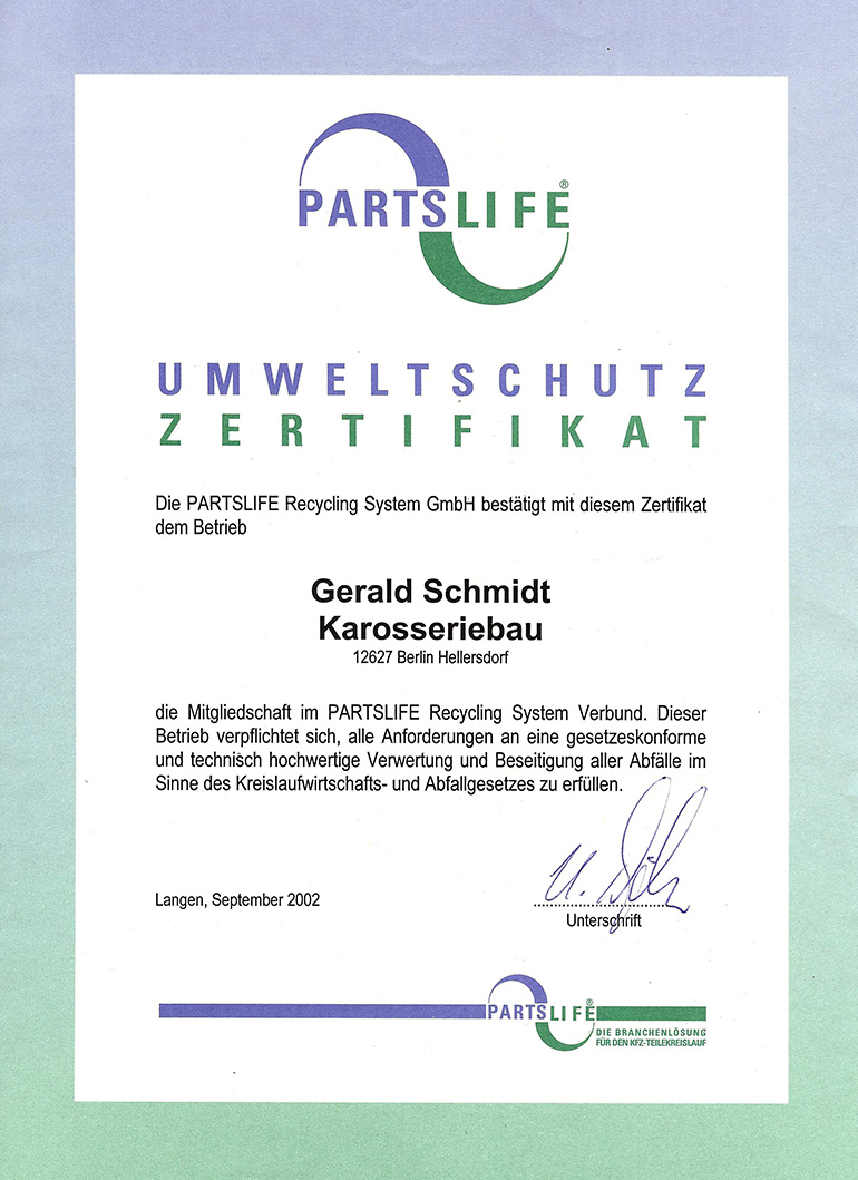Partslife-Umweltschutz-Zertifikat_770